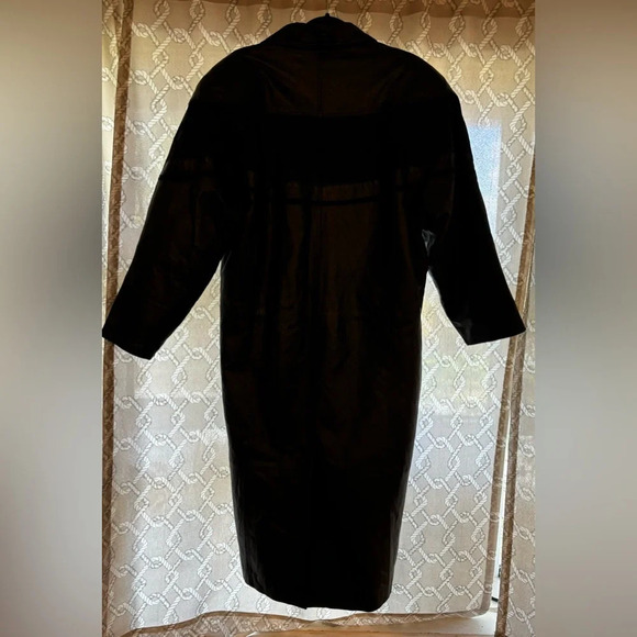 Vintage G III Leather Trench Coat Womens Medium 80-90s Shoulder Pads, Paisley - Picture 6 of 11